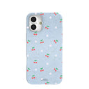 Powder Blue Sweet Cherries iPhone 16 Plus Case