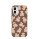 Chocolate Brown Teddy Love iPhone 16 Case