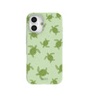Sage Green Tiny Turtles iPhone 16 Case