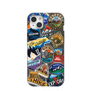 Black Trail Stickers iPhone 15 Plus Case