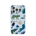Powder Blue Tropical Rainforest iPhone 14 Pro Max Case