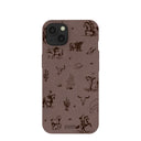 Chocolate Brown Wild Frontier iPhone 13 Case