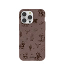 Chocolate Brown Wild Frontier iPhone 14 Pro Max Case