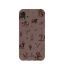 Chocolate Brown Wild Frontier iPhone XR Case