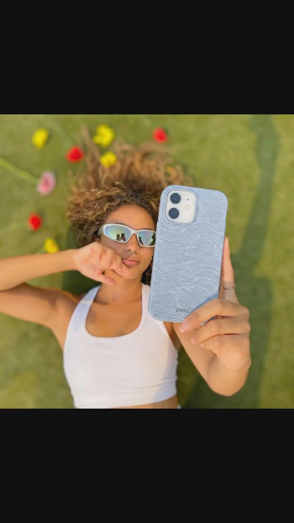 Powder Blue Ebb and Flow iPhone 11 Case