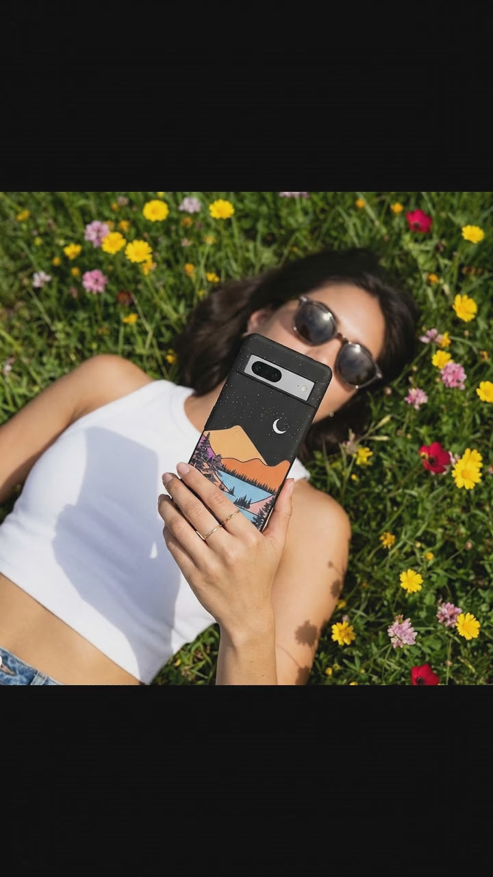 Black Night Trails Google Pixel 7a Case - Product video demonstration