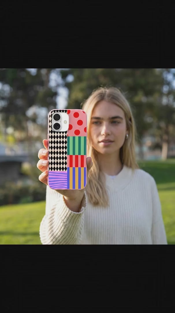 Bubblegum Pink Juggling Colors iPhone 17 Pro Case - Product video demonstration