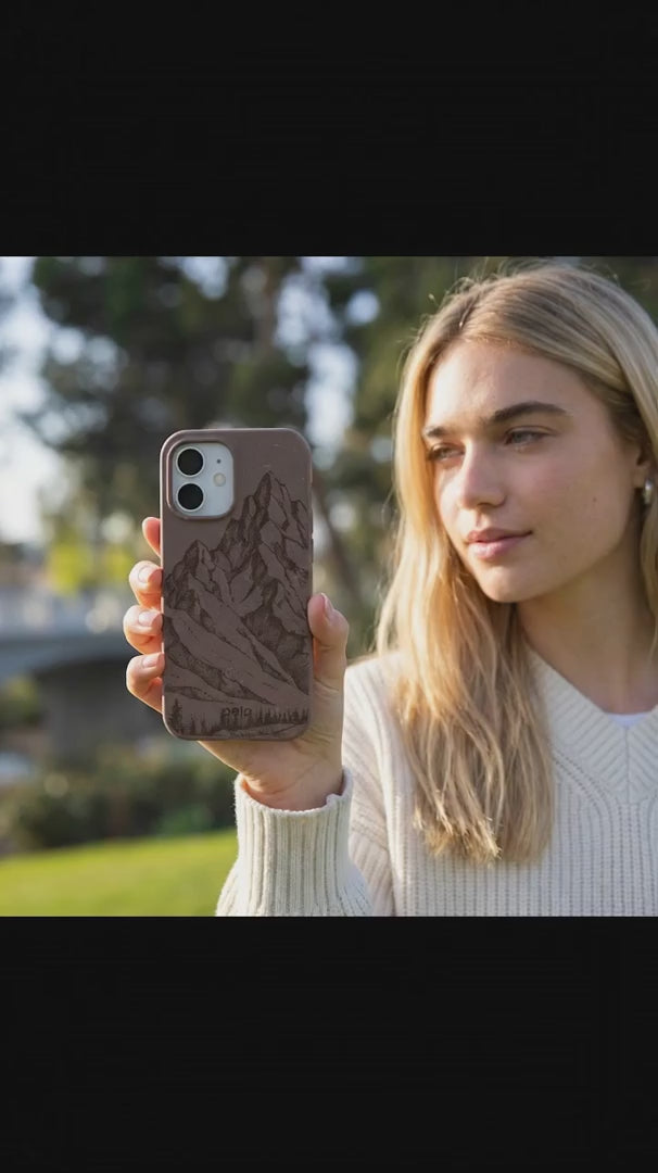 Chocolate Brown Silent Summit iPhone 15 Pro Case - Product video demonstration