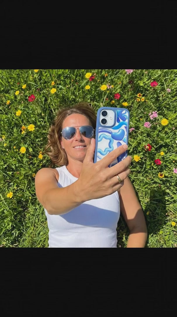 Clear Blue Chrome iPhone 17 Pro Case With True Blue Ridge (MagSafe included) - Product video demonstration