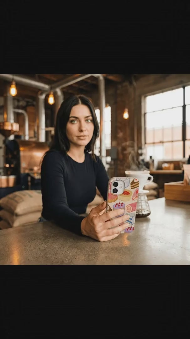 Seashell Crayon Pastries iPhone 17 Pro Max Case - Product video demonstration