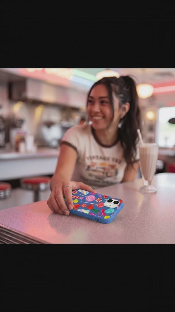 Electric Blue Candy Shop iPhone 17 Pro Case - Product video demonstration