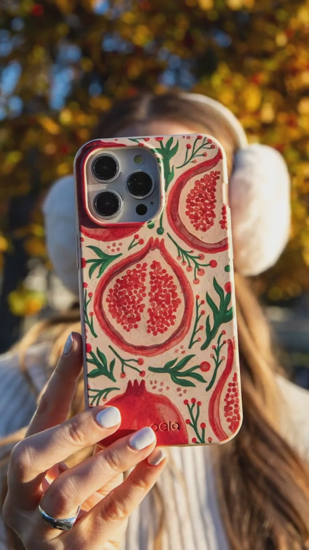 Seashell Pomegranate Cheer iPhone 15 Pro Case - Product video demonstration