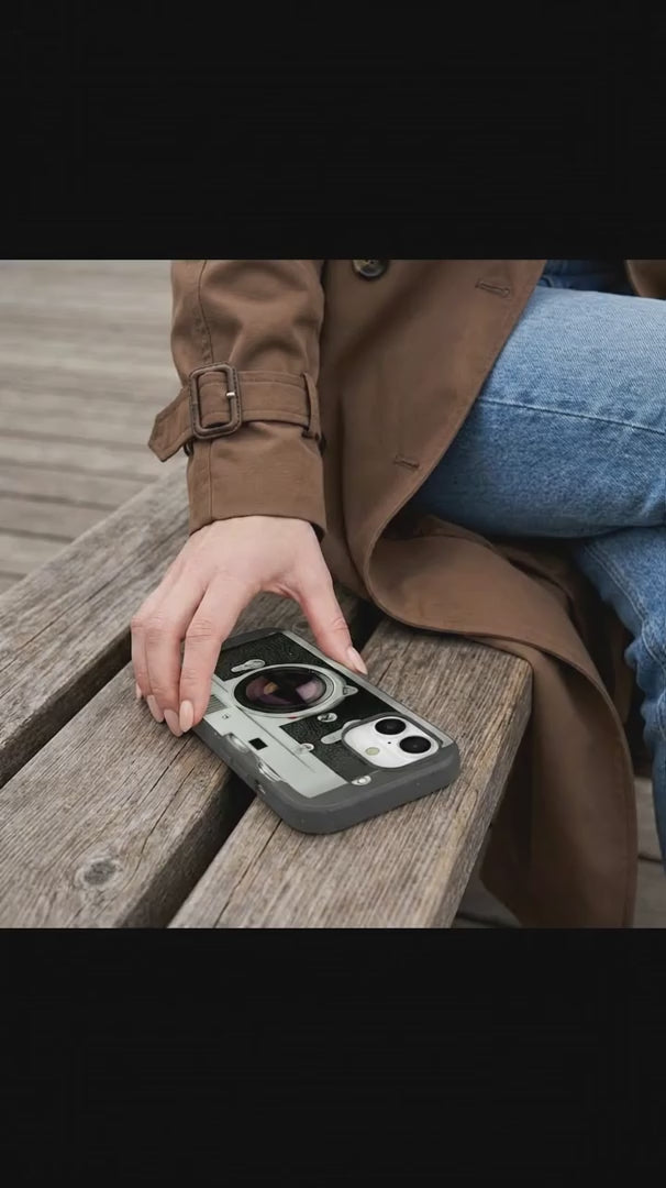 Black Vintage Camera iPhone 16 Pro Case - Product video demonstration