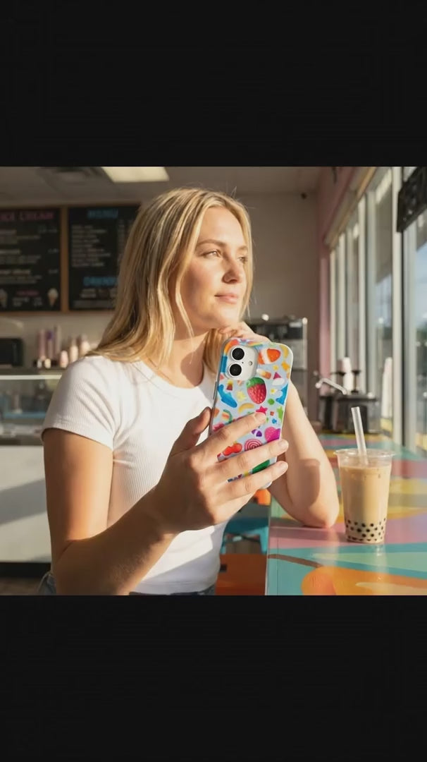 Powder Blue Super Gummies iPhone 17 Pro Max Case - Product video demonstration