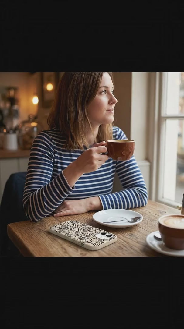 Seashell Inked Blooms iPhone 16 Pro Max Case - Product video demonstration