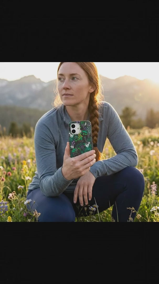 Black Midnight Pond iPhone 15 Case - Product video demonstration