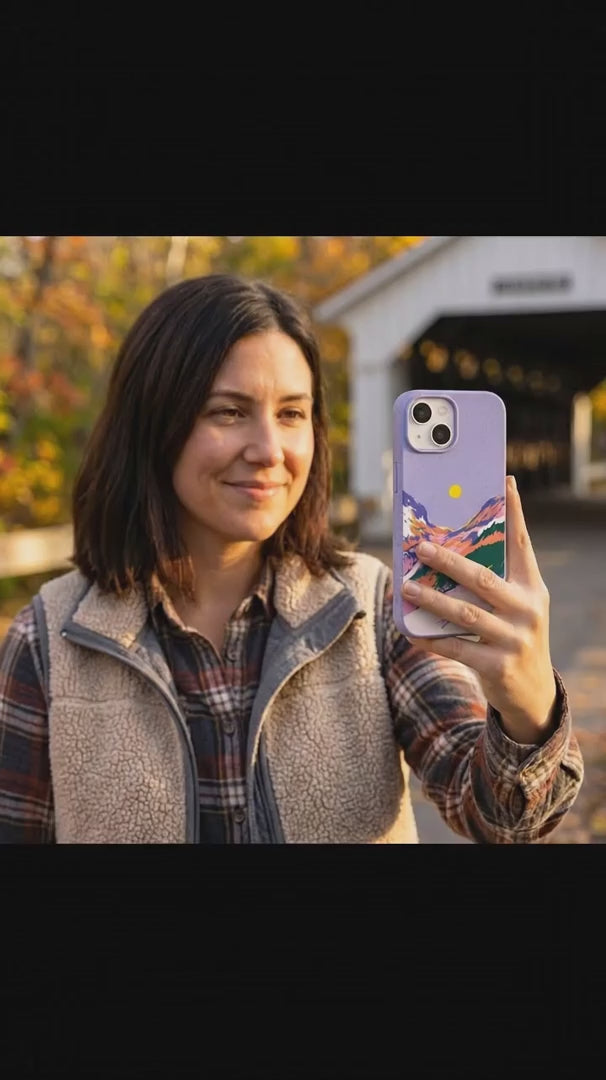 Lavender Alpine Sunset iPhone 16 Pro Case - Product video demonstration