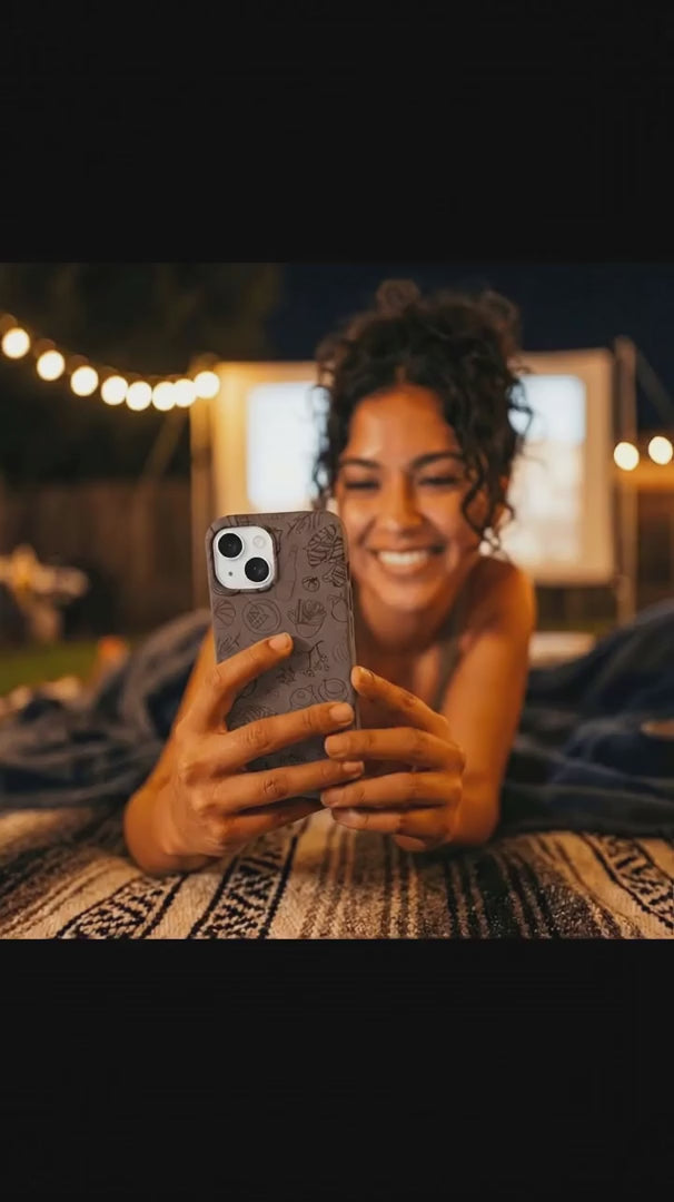 Chocolate Brown Autumn Sweets iPhone 16 Pro Case - Product video demonstration