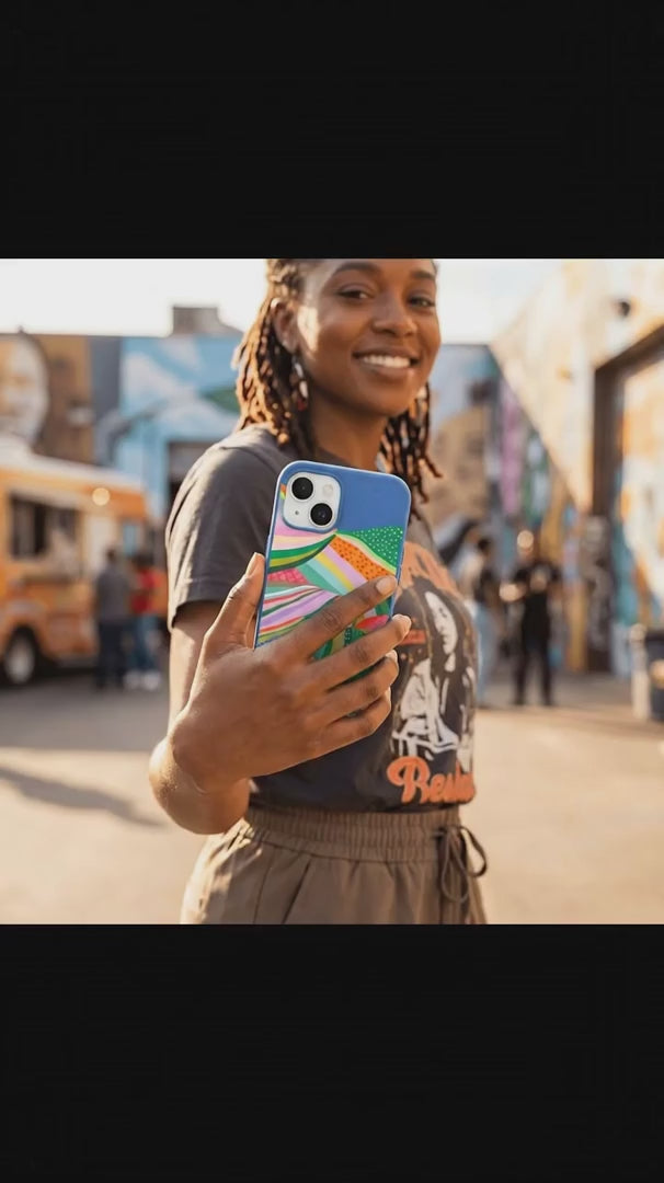 Electric Blue Bloomstatic iPhone 16 Pro Case - Product video demonstration