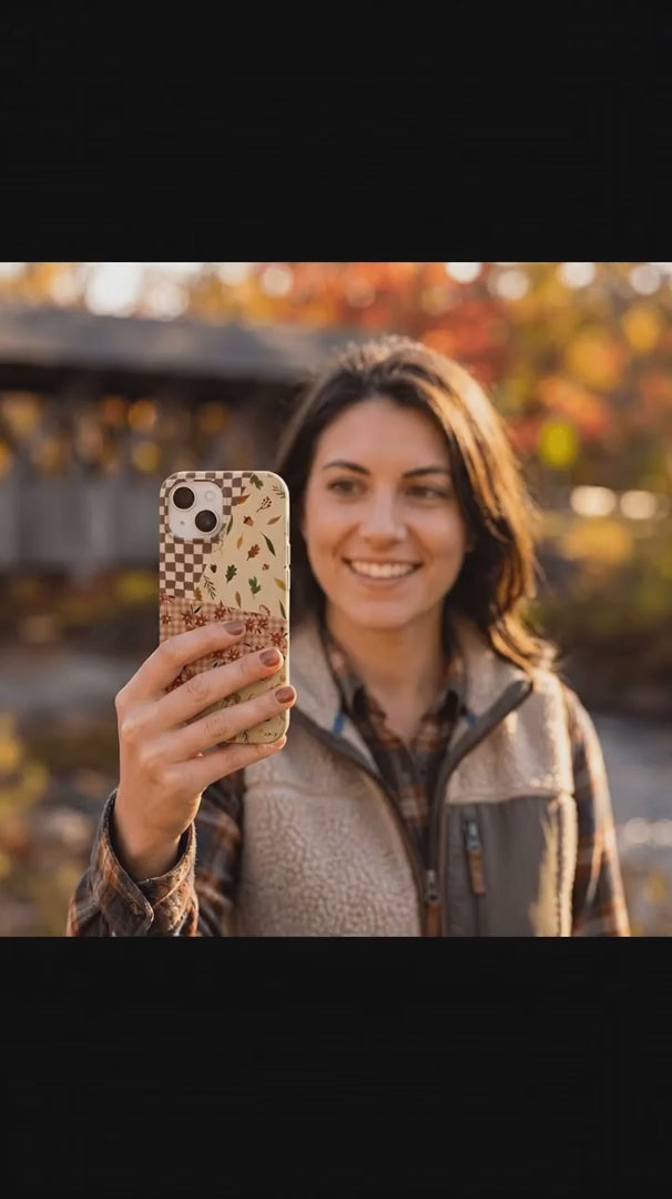 Seashell Autumn Quilt iPhone 15 Pro Case - Product video demonstration