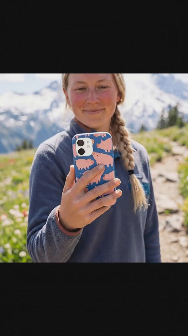 Electric Blue Piggies iPhone 15 Pro Case - Product video demonstration