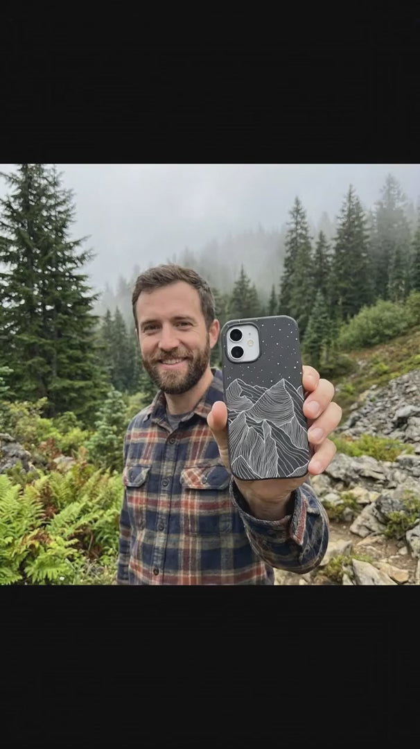 Black Night Panorama iPhone 15 Case - Product video demonstration