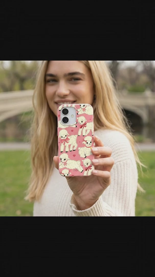Bubblegum Pink Wool You Be Mine iPhone 16 Pro Max Case - Product video demonstration