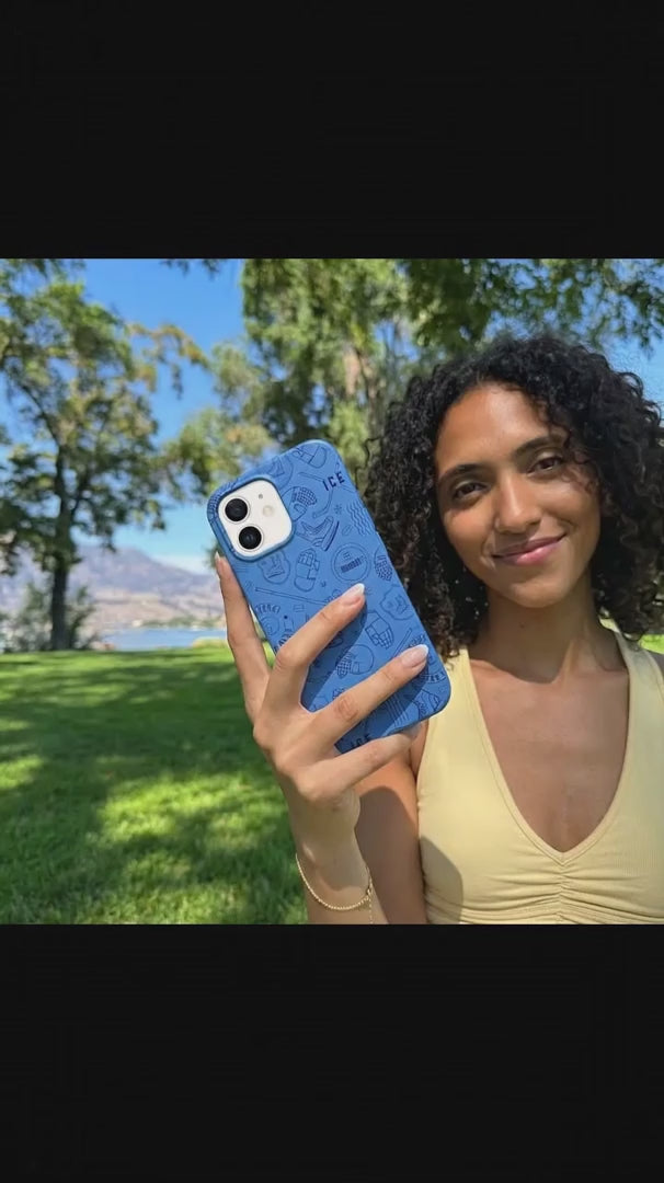 Electric Blue Hockey Postage iPhone 17 Pro Case - Product video demonstration