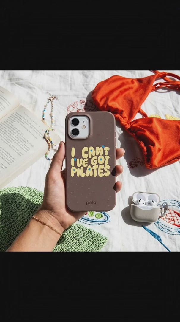 Chocolate Brown Ive got Pilates iPhone 14 Pro Max Case