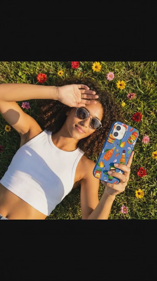 Electric Blue Hot Stuff iPhone 15 Pro Case - Product video demonstration