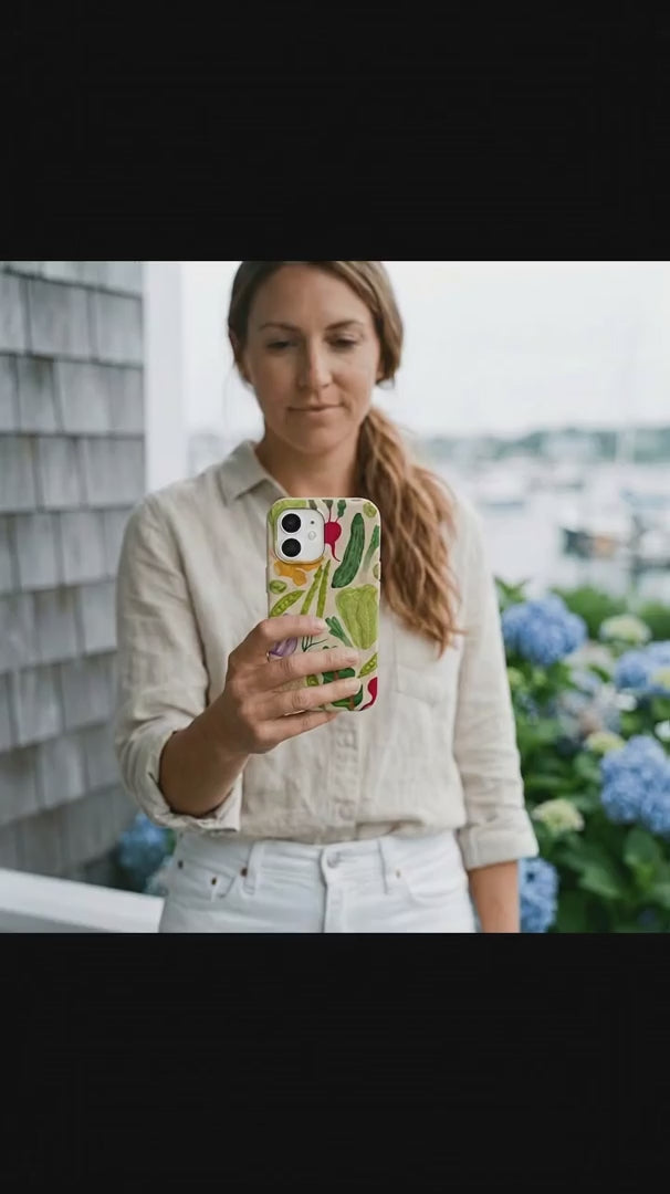 Seashell Veggie Patch iPhone 17 Pro Case - Product video demonstration