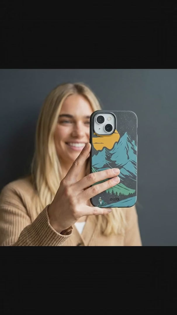 Black Vintage Peaks iPhone 16 Pro Case - Product video demonstration