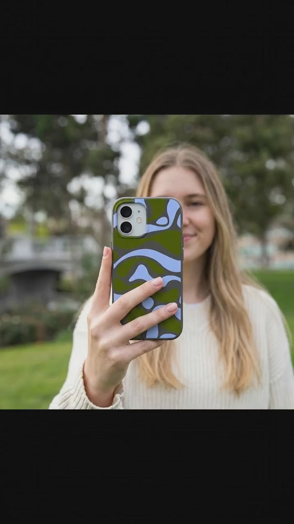 Black Curve and Flow iPhone 16 Pro Case - Product video demonstration