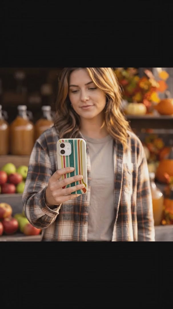 London Fog Retro Lines iPhone 17 Pro Case - Product video demonstration