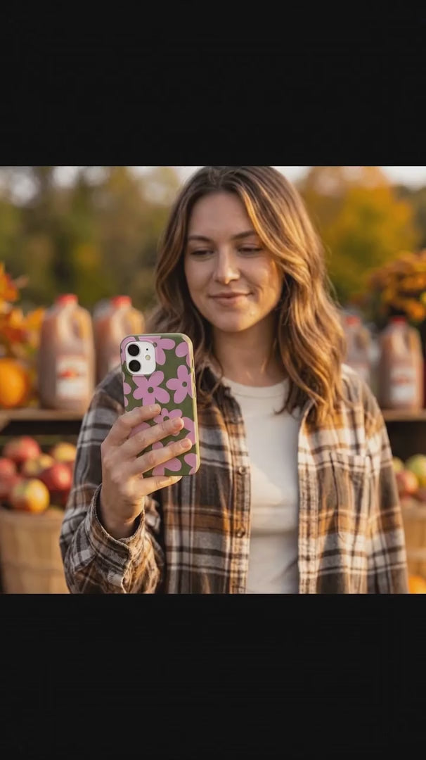 Forest Floor Pink Blooms iPhone 17 Pro Case - Product video demonstration