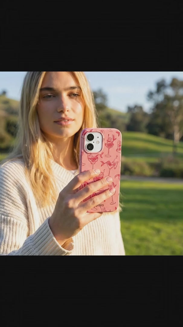 Bubblegum Pink Mermaid Cocktail iPhone 17 Pro Case - Product video demonstration