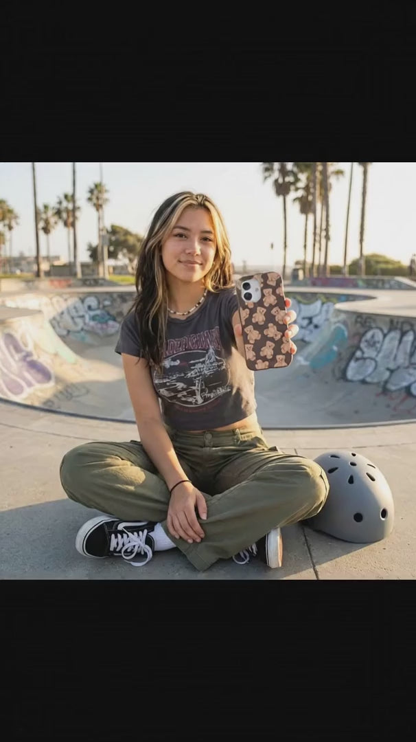 Chocolate Brown Teddy Love iPhone 16 Pro Max Case - Product video demonstration