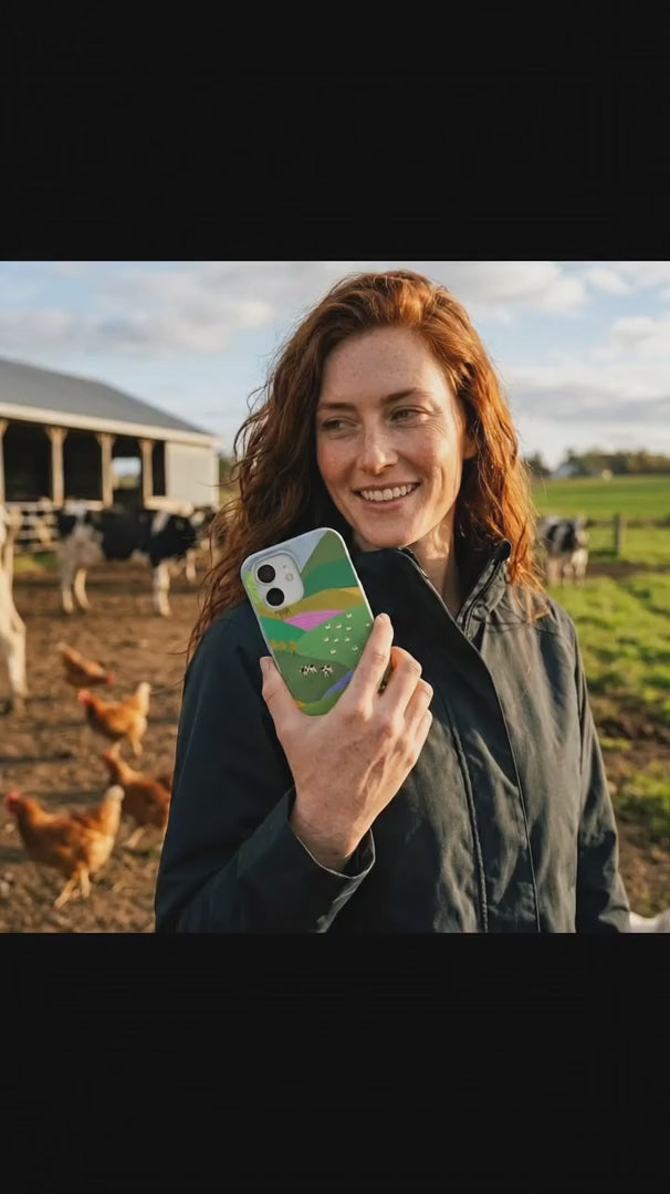 Powder Blue Farm Tales iPhone 16 Pro Case - Product video demonstration