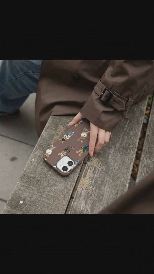 Chocolate Brown Rabbit Friends iPhone 16 Pro Max Case - Product video demonstration