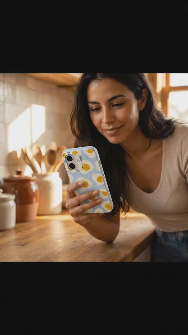 Powder Blue Sunny Side Up iPhone 16 Pro Case - Product video demonstration