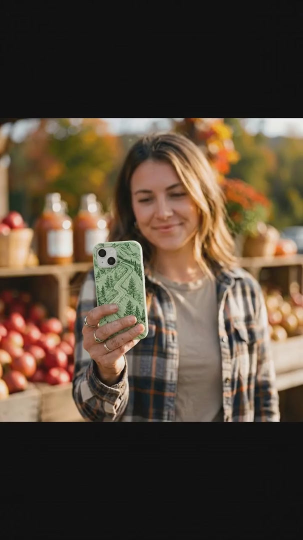 Sage Green Into the Mountains iPhone 16 Pro Case - Product video demonstration