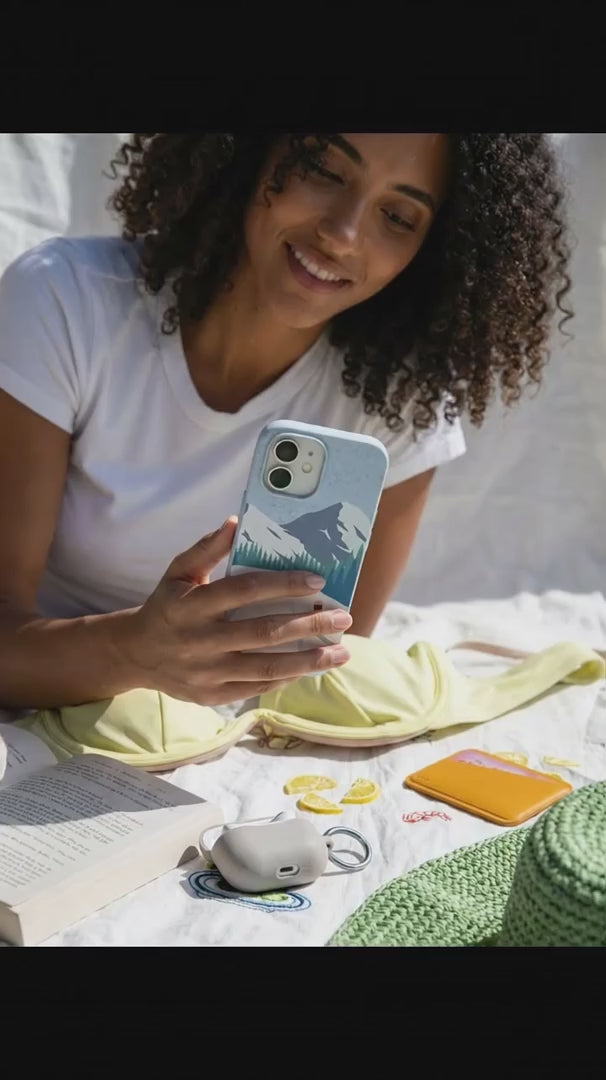 Powder Blue Shredding Peaks iPhone 16 Pro Max Case - Product video demonstration