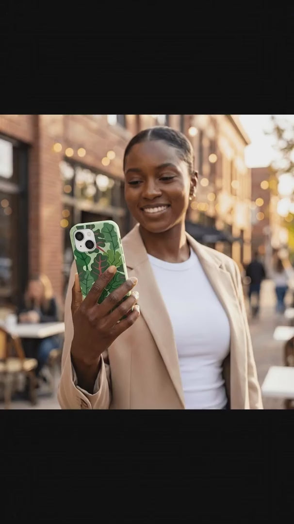 Sage Green Leafy Greens iPhone 16 Pro Case - Product video demonstration