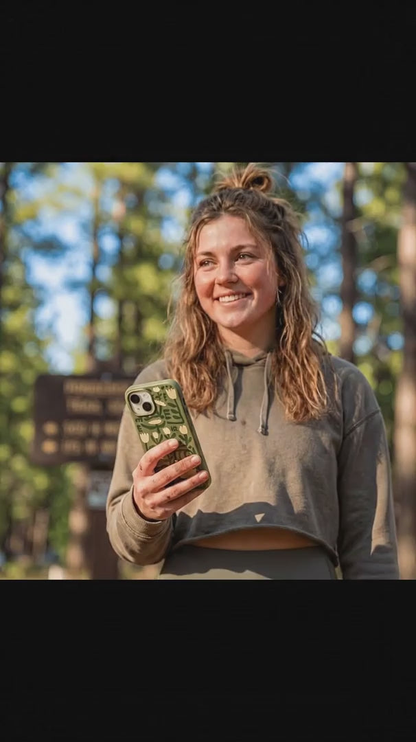 Forest Floor Abstract Tulips iPhone 17 Pro Case - Product video demonstration