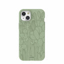 Sage Green Cacti iPhone 15 Plus Case