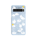 Powder Blue Fluffy Flower Google Pixel 8 Pro Case