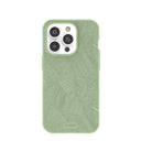 Sage Green Lushy Leaves iPhone 14 Pro Case