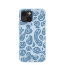 Powder Blue Melting Faces iPhone 13 Mini Case