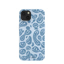 Powder Blue Melting Faces iPhone 13 Case