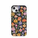 Black Midnight Shrooms iPhone 15 Plus Case